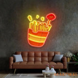 Potato Chips Glowing LED Neon Sign Light Pop Art