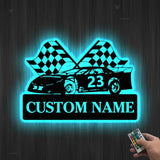 Race Car Custom Name Metal Sign - Dirt Track Racing Sign - Sports Sign - Race Car Sign | GearViral