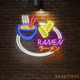 Ramen Neon Sign Custom LED Ramen Shop Sign Japanese Restaurant Neon Light Ramen Bowl LED Decor Food & Drink Neon Wall