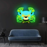 Rat rich cartoon Neon x Acrylic Artwork