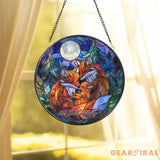 Red Cardinal Stained Glass Suncatcher Cardinal Window Hanging Red Bird Decor Cardinal Memorial Gift Bird Lover Gift