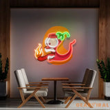 Red Chili Mascot Mexican Restaurant Decor Artwork Led Neon Sign Light