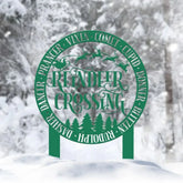 Reindeer Crossing Metal Stake Outdoor Christmas Decor Holiday Decor Merry Christmas Sign Outdoor Decoration Merry