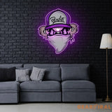 Riddler Drawing Purple Neon Sign x Acrylic Artwork