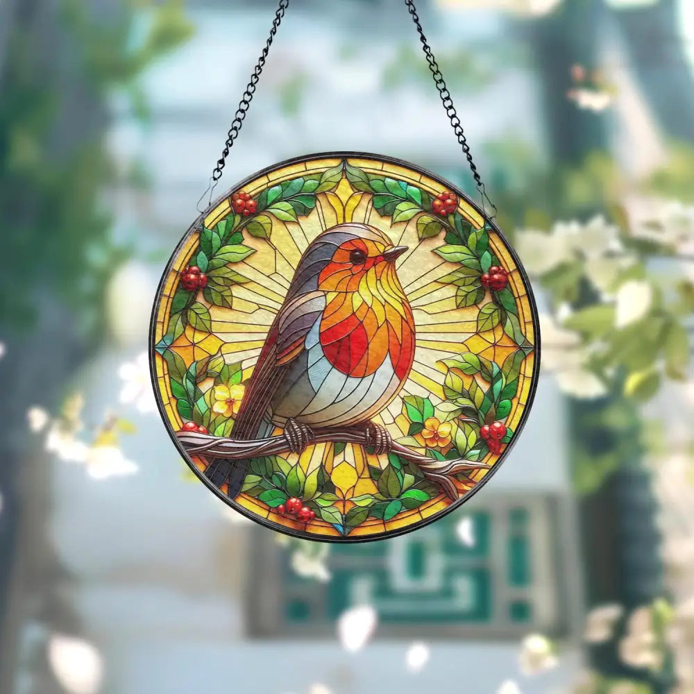 Robin Bird Suncatcher Bird Suncatcher Robin Bird Window Hangings Robin Decoration Bird Lover Gift Nature Lover Gift
