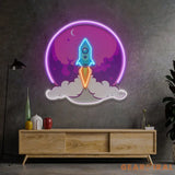 Rocket Launch LED Neon Sign Light Pop Art