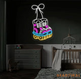 Roller Skate Led Neon Sign Roller Skate Shoes Led Light Skate Player Neon Light Roller Skate Led Signs Wall Decor