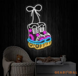 Roller Skate Led Neon Sign Roller Skate Shoes Led Light Skate Player Neon Light Roller Skate Led Signs Wall Decor