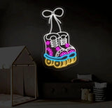 Roller Skate Led Neon Sign Roller Skate Shoes Led Light Skate Player Neon Light Roller Skate Led Signs Wall Decor