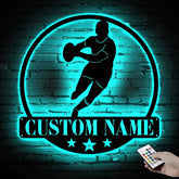 Rugby Metal Wall Art with Led Light - Rugby Gift - Rugby Home Decor - Rugby Player Gift | GearViral