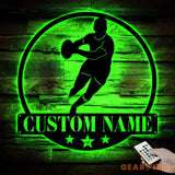 Rugby Metal Wall Art with Led Light - Rugby Gift - Rugby Home Decor - Rugby Player Gift | GearViral