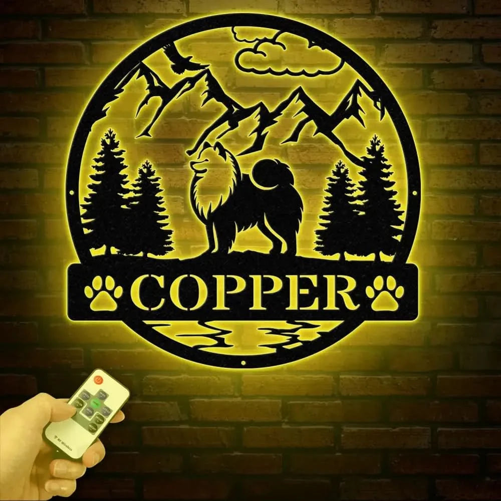 Samoyed Metal Sign Custom Dog Name Sign Dog Memorial Gift Samoyed Wall Decor Dog Lovers Wall Art Pet Lover Gift Dog Mom