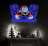 Santa Claus DJ Neon Sign Christmas Santa Led Sign Santa Led Light DJ Led Sign Santa Wall Art Christmas House Wall Decor
