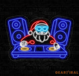 Santa Claus DJ Neon Sign Christmas Santa Led Sign Santa Led Light DJ Led Sign Santa Wall Art Christmas House Wall Decor
