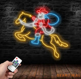 Santa Claus Riding A Horse Neon Sign Christmas Santa Led Sign Santa Claus Led Light Merry Christmas Neon Light