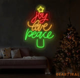 Santa Claus Skiing Neon Sign Christmas Santa Led Sign Santa Claus Led Light Merry Christmas Neon Light Santa Wall Art