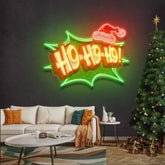Santa Laughing Christmas LED Neon Acrylic Artwork