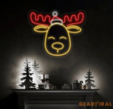 Santa’s Reindeer Neon Sign Reindeer Neon Lights Decor Christmas Neon Sign New Year Neon Sign Christmas Gift Christmas