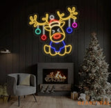 Santa’s Reindeer Neon Sign Reindeer Neon Lights Decor Christmas Neon Sign New Year Neon Sign Christmas Gift Christmas