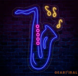 Saxophone Neon Sign Saxophone Club Led Sign Custom Neon Sign Jazz Band Wall Art Musical Instrument Store Decor