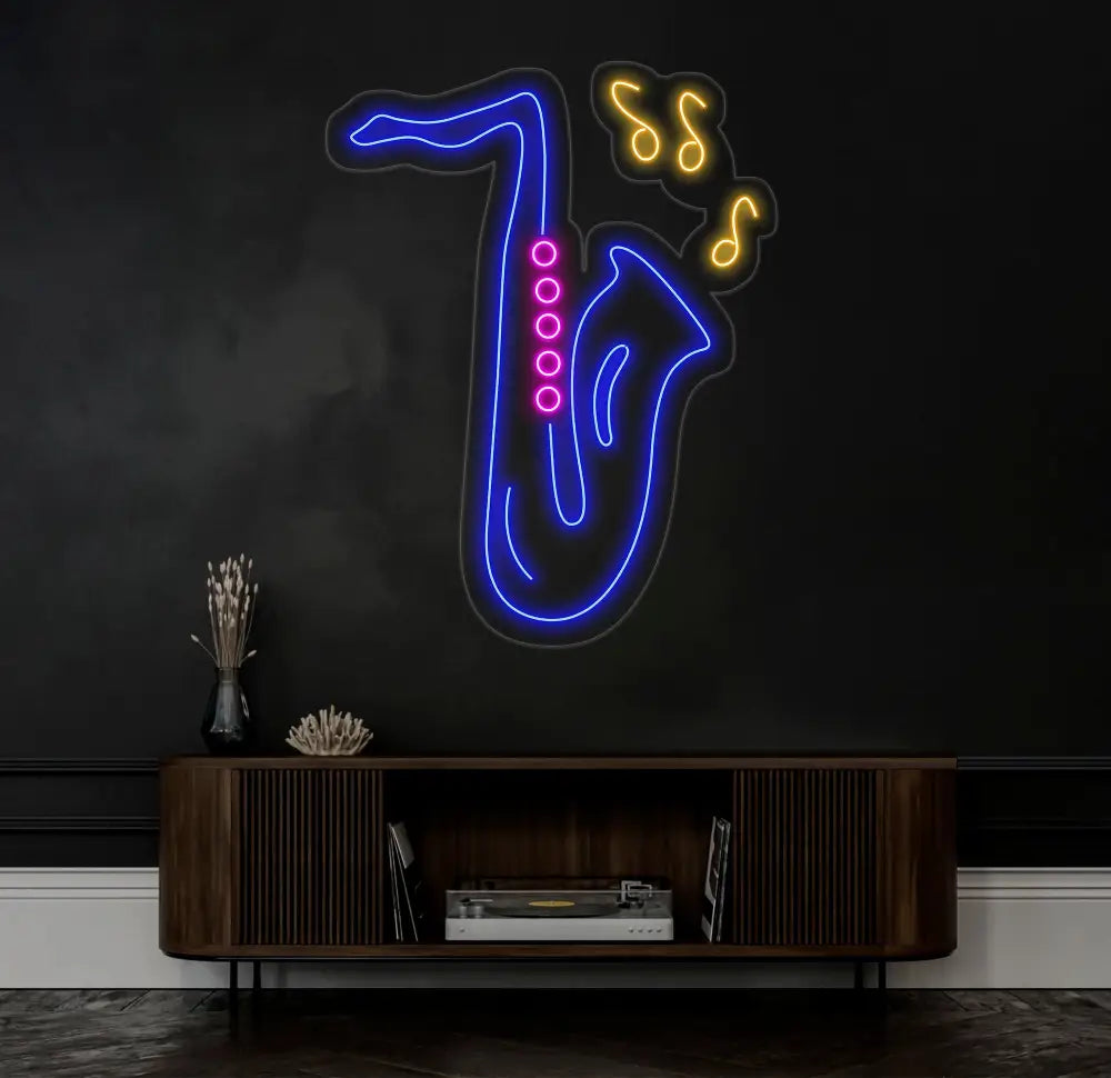 Saxophone Neon Sign Saxophone Club Led Sign Custom Neon Sign Jazz Band Wall Art Musical Instrument Store Decor