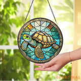 Sea Turtle Stained Glass SunCatcher Sea Turtle Window Hanging Turtle Window Hangings Turtle Lovers Gift Sea Turtle