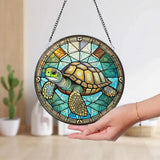 Sea Turtle Stained Glass SunCatcher Sea Turtle Window Hanging Turtle Window Hangings Turtle Lovers Gift Sea Turtle