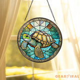 Sea Turtle Stained Glass SunCatcher Sea Turtle Window Hanging Turtle Window Hangings Turtle Lovers Gift Sea Turtle