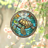 Sea Turtle Stained Glass SunCatcher Sea Turtle Window Hanging Turtle Window Hangings Turtle Lovers Gift Sea Turtle