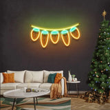Seed Cones String Christmas Neon Sign