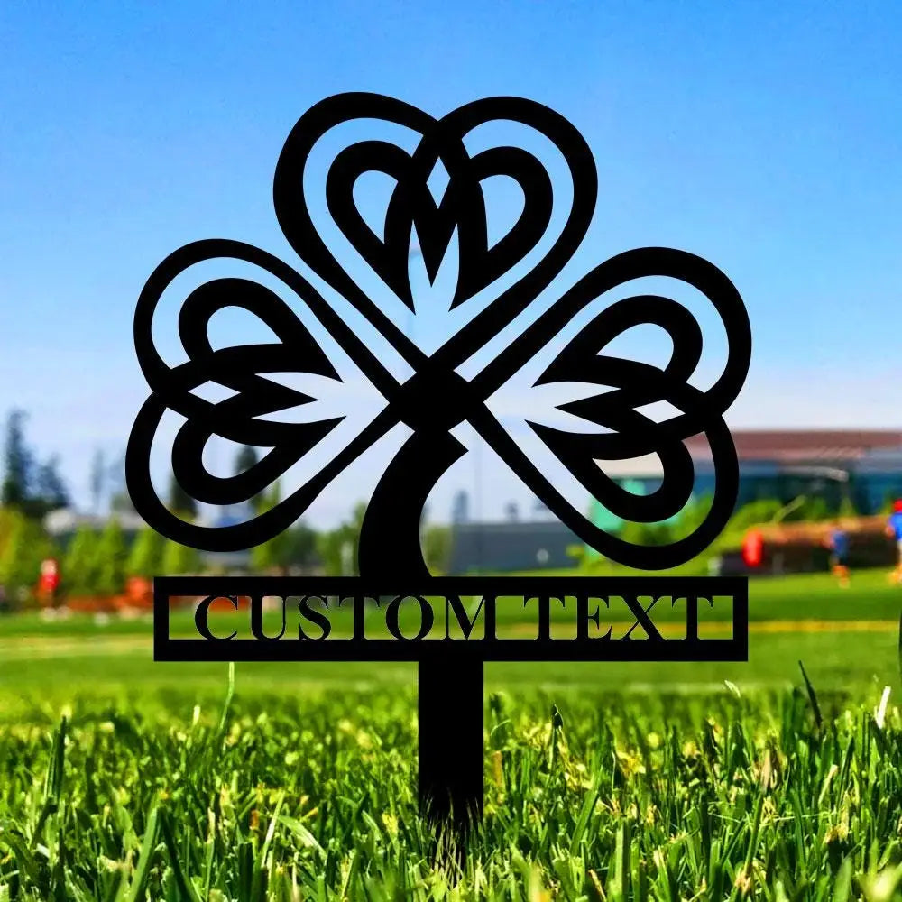 Shamrock Family Name Stake Metal Sign Personalized Family Name Metal Sign Family Wall Decor Personalized Wall Art