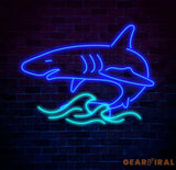 Shark Neon Light Neon Sign Light Decor Shark Bedroom Neon Sign Sea Shark Led Light Home Neon Lights Shark Wall
