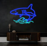 Shark Neon Light Neon Sign Light Decor Shark Bedroom Neon Sign Sea Shark Led Light Home Neon Lights Shark Wall