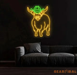 Shetland Cow Neon Sign - Custom Highland Herd LED Light Western Bull Farmhouse Decor Unique Cow Lover Gift Patio Neon
