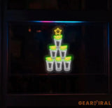 Shot Glass Neon Sign Custom Bar Wall Light Fun LED Sign for Party Decor Bar Lounge Neon Art Cocktail Shot Glass Neon
