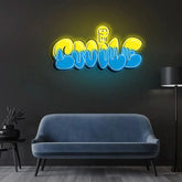 Smile Grafity Neon Sign x Acrylic Artwork