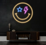 Smiley Face Neon Sign Cute Smiley Face Neon Sign Kids Room Party Decor LED Neon Light Sign for College Dorm,Living Room