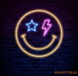 Smiley Face Neon Sign Cute Smiley Face Neon Sign Kids Room Party Decor LED Neon Light Sign for College Dorm,Living Room