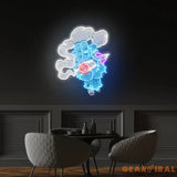Smoking Zombie Hand Cartoon Artwork Led Neon Sign Light