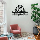 Snail Monograms Family Name Metal Sign with LED Lights Personalized Family Name Metal Sign Family Wall Decor