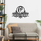 Snail Monograms Family Name Metal Sign with LED Lights Personalized Family Name Metal Sign Family Wall Decor