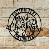 Snow Monograms Family Name Metal Sign with LED Lights Personalized Family Name Metal Sign Family Wall Decor