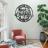 Snow Monograms Family Name Metal Sign with LED Lights Personalized Family Name Metal Sign Family Wall Decor