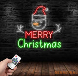 Snowman Merry Christmas Neon Sign Merry Christmas Led Sign Christmas Neon Light Christmas Quote Wall Art Christmas