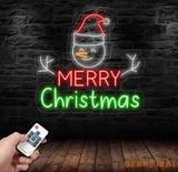 Snowman Merry Christmas Neon Sign Merry Christmas Led Sign Christmas Neon Light Christmas Quote Wall Art Christmas