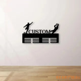 Soccer Man Medal Hanger Custom Name Metal Sign Soccer Award Display Personalized Soccer Medal Display Soccer Medal