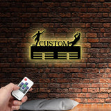 Soccer Man Medal Hanger Custom Name Metal Sign Soccer Award Display Personalized Soccer Medal Display Soccer Medal