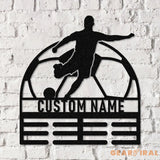 Soccer Medal Hanger Custom Name Metal Sign Soccer Award Display Personalized Soccer Medal Display Soccer Medal Holder