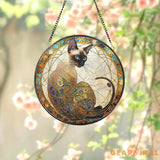 Sphynx Cat Stained Glass Suncatcher Window Hanging Ornament Cat Lover Decor Sphynx Lover Gift Sphynx Cat Decor