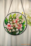 Stained Glass The Valley Lily Flower Suncatcher Window Hanging Flower Lovers Gift Lily of the Valley Suncatcher